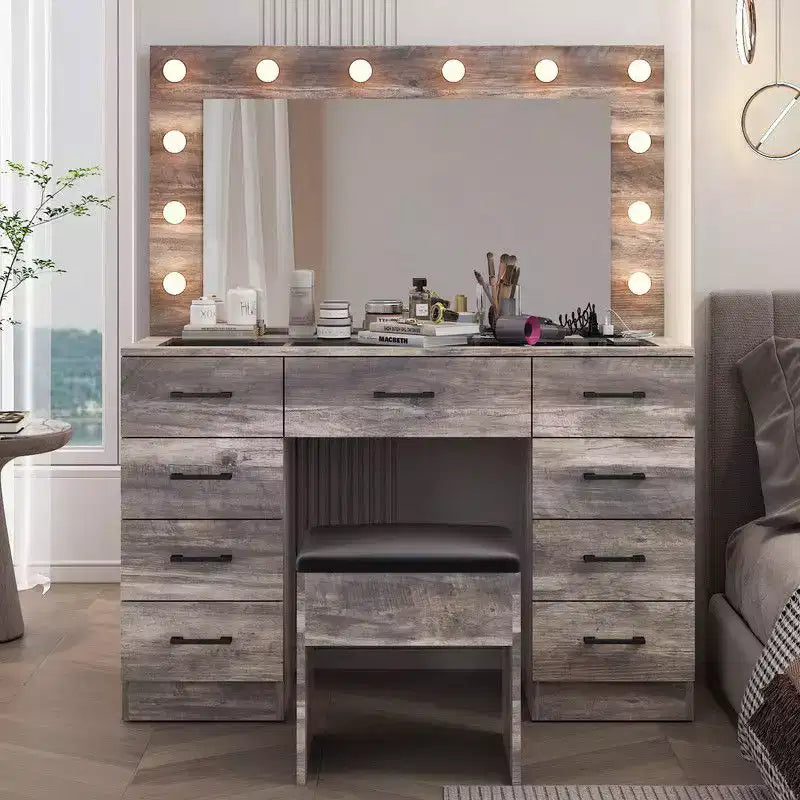 White Vanity Desk Set