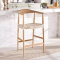 Bandelier Counter Stool - BST1006A - Natural/White - Safavieh